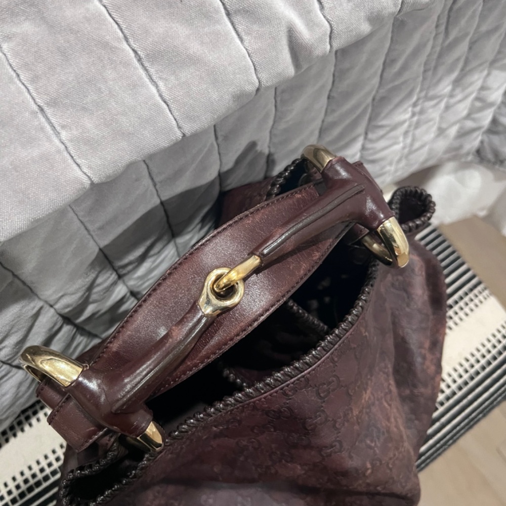 Gucci Monogram Guccisima Leather Horsebit Hobo - Picture 5 of 5